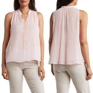 NWT New Ellen Tracy Sleeveless Pleat And Release Orchard Top Size M